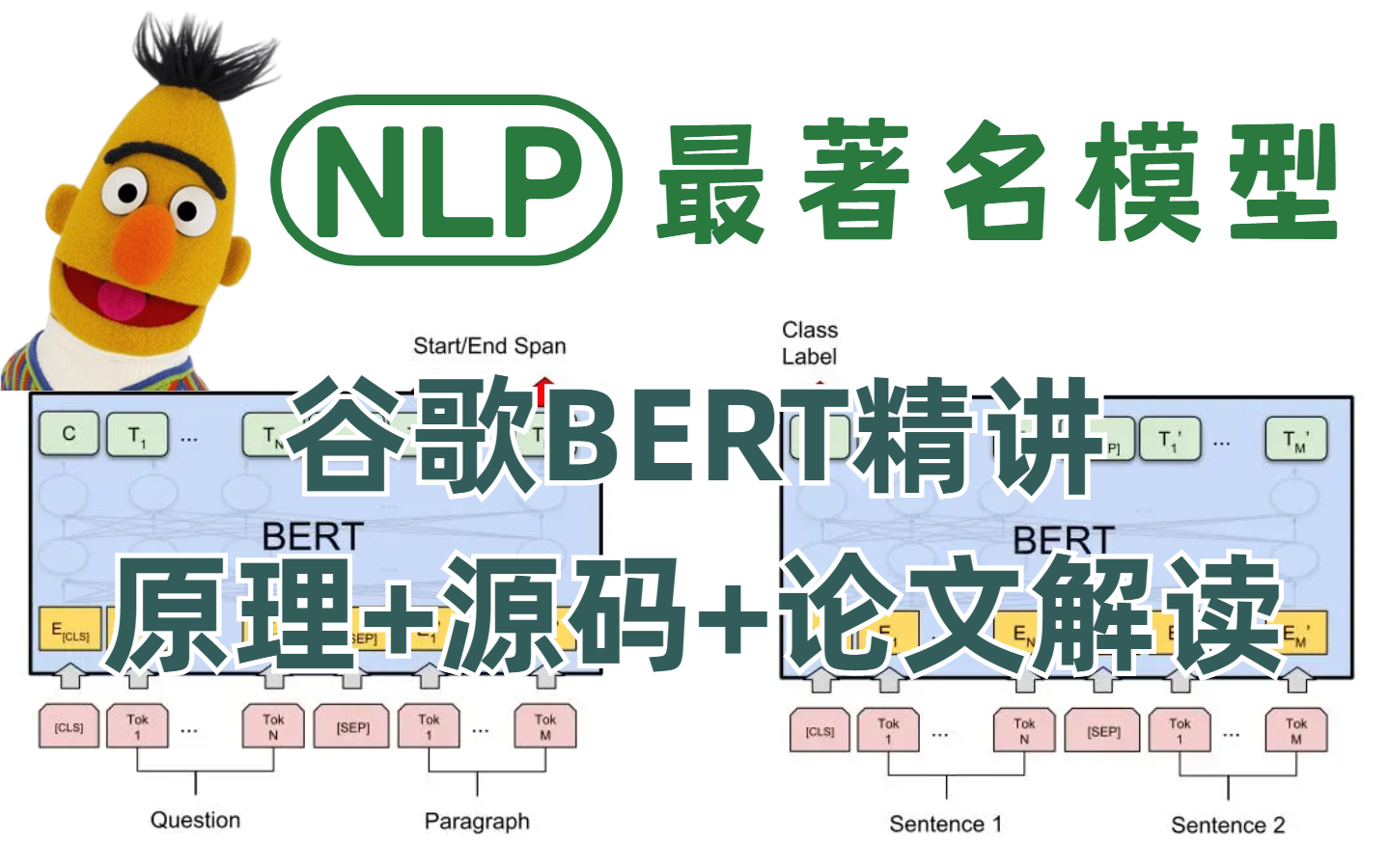 自然语言处理最著名模型BERT从零详细解读,大佬10小时带你完全吃透NLP,看不懂来打我!(人工智能、深度学习、循环神经网络、词向量)哔哩哔哩...