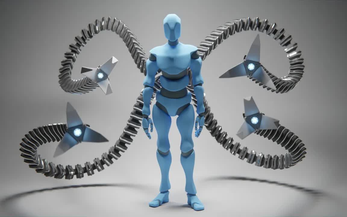 【blender教程】如何制作章鱼博士机械臂?