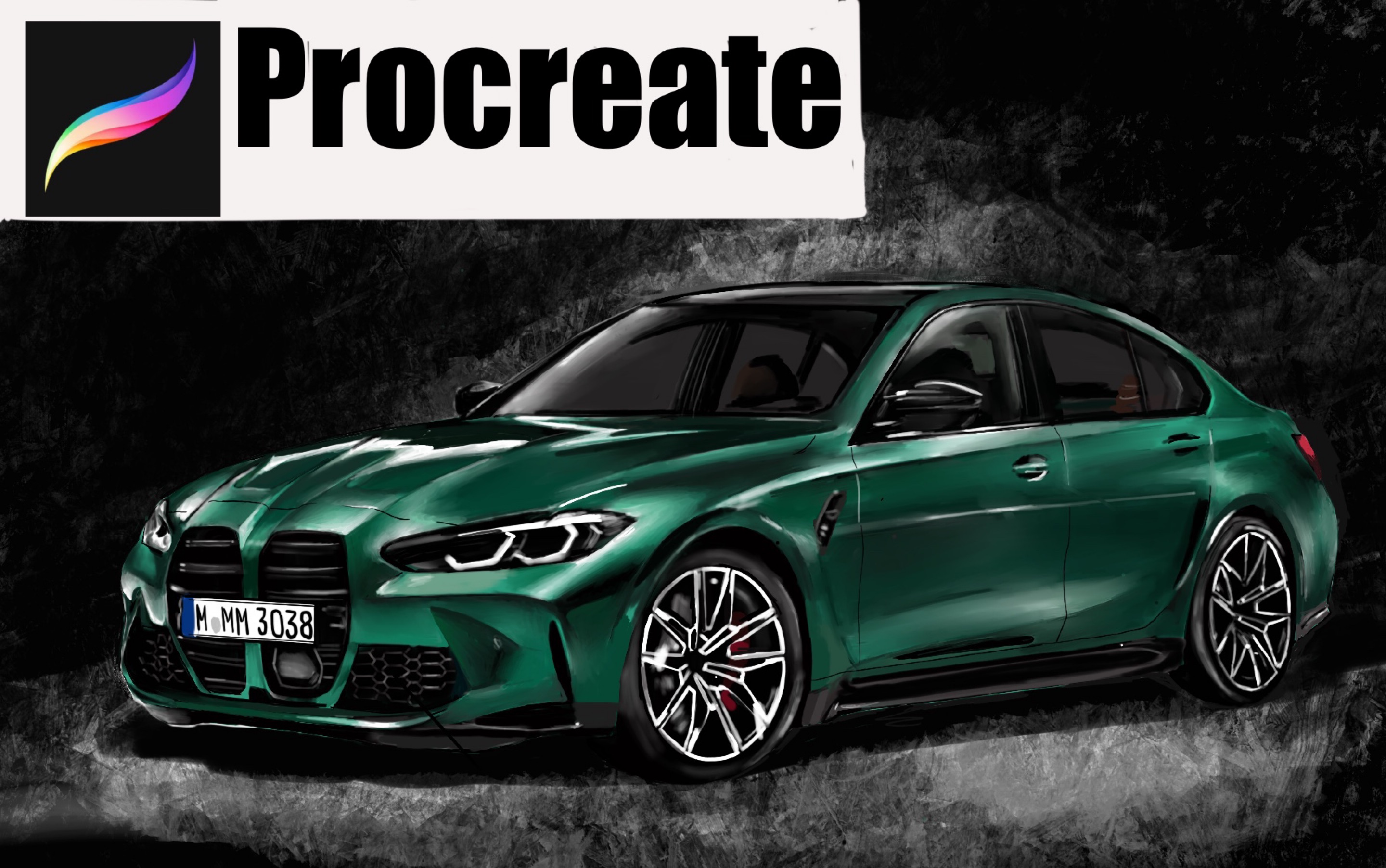 procreate板绘宝马m3g80