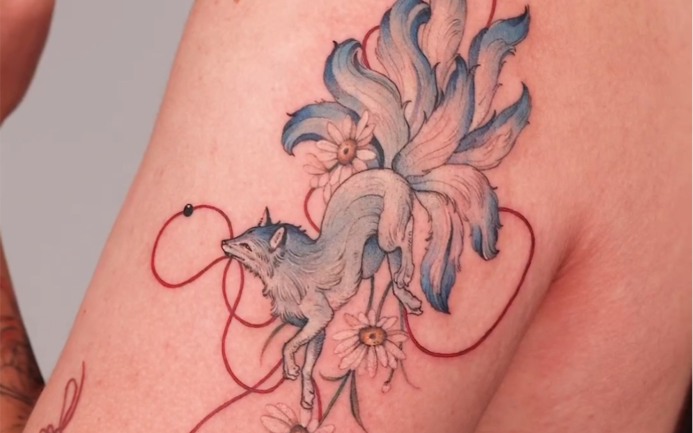 北京纹身/男生手臂狐狸纹身-北京91纹身刺青-北京91纹身刺青-哔哩哔哩