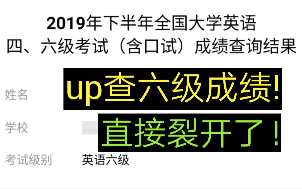 查六级成绩|聊聊不喜欢英语的人如何不痛苦的考高分哔哩哔哩bilibili