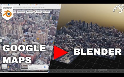 谷歌地图导入blender教程哔哩哔哩bilibili