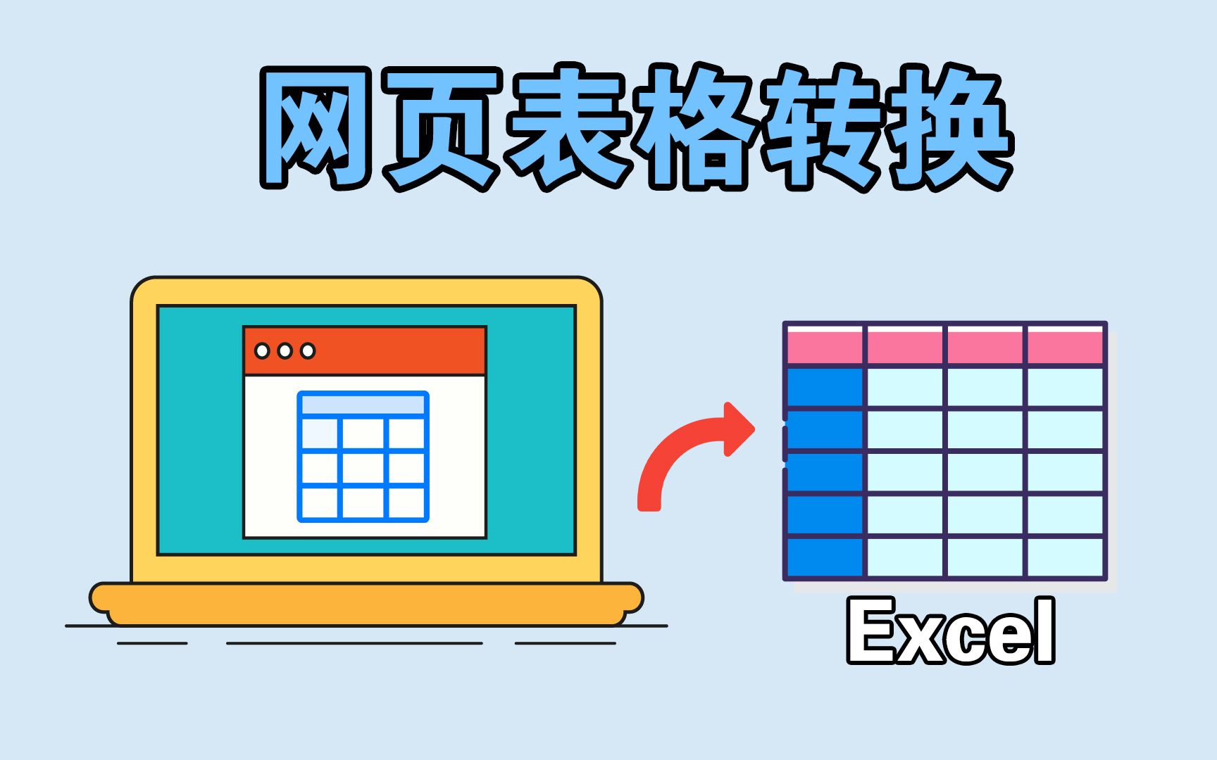 网页表格转换为Excel,教你一分钟快速搞定哔哩哔哩bilibili