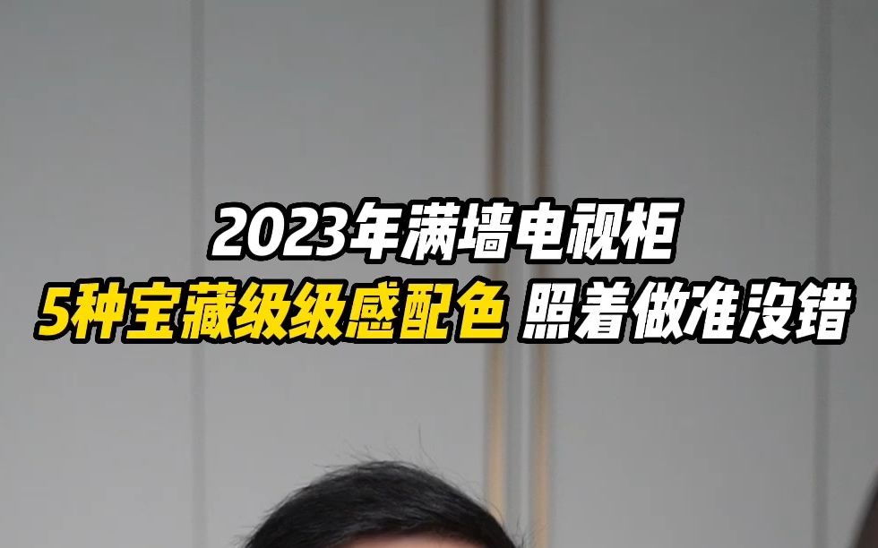 2023年满墙电视柜5种宝藏高级感配色,照着做准没错哔哩哔哩bilibili