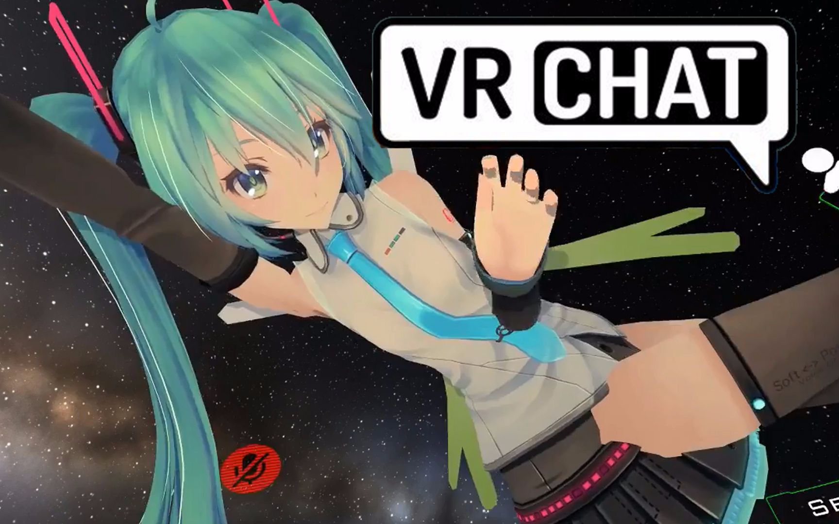 [图]【VR眼镜视频搬运】[VRPig]VRCHAT最新视频 初音未来像星球一样大 所有人相聚跳舞 VR VIDEOS 3D not 360 VR