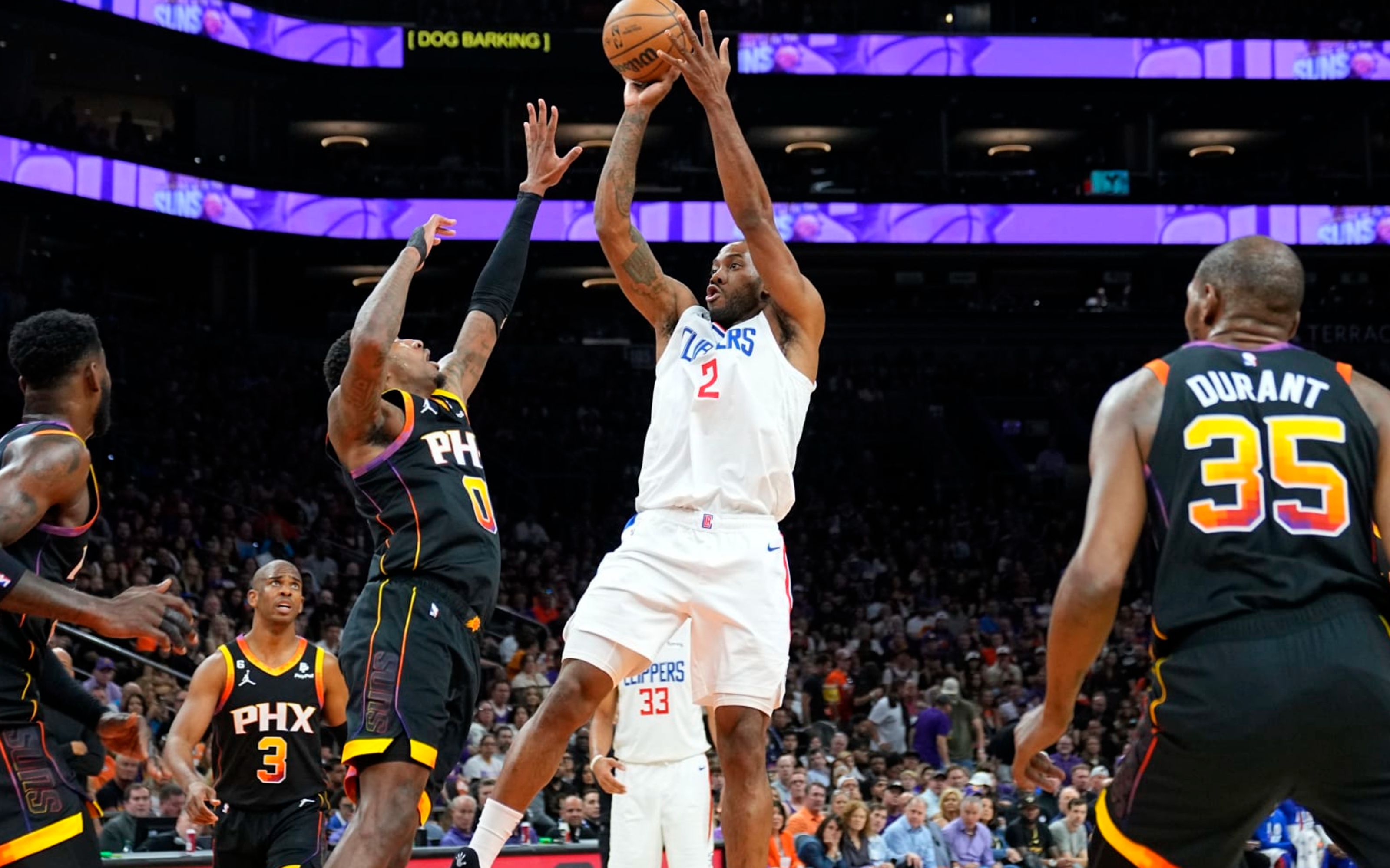 伦纳德对阵太阳赛前背身训练