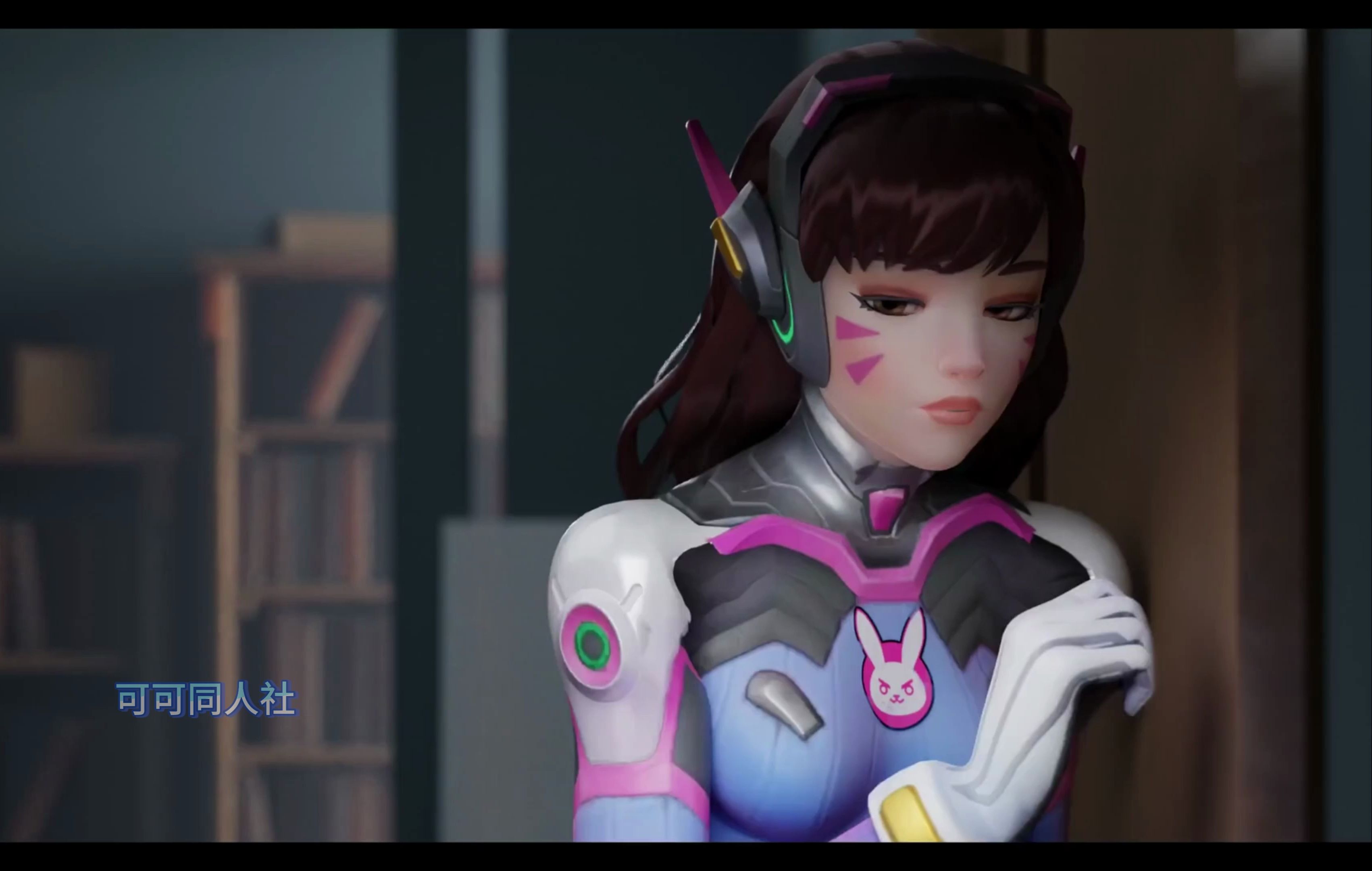 守望先锋 d.va小心翼翼地推开房门.【3d/作者:theslab】