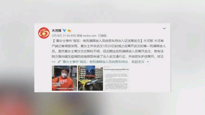 “黄某某离汉返京”事件背后:有刑释者由警车持出入证送离武汉哔哩哔哩bilibili