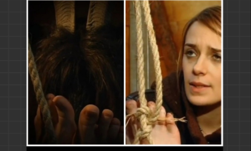 搞笑剪辑:怕痒女子被山羊挠脚心笑刑报复