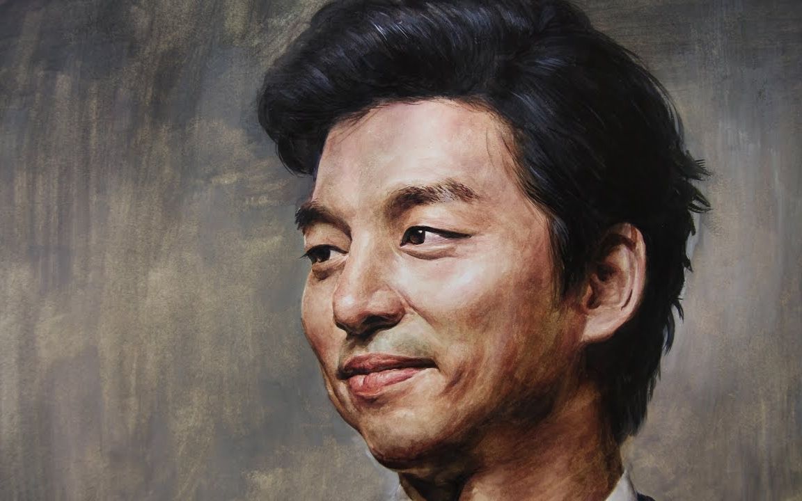 【水彩画过程】孔刘水彩肖像 by chayeon