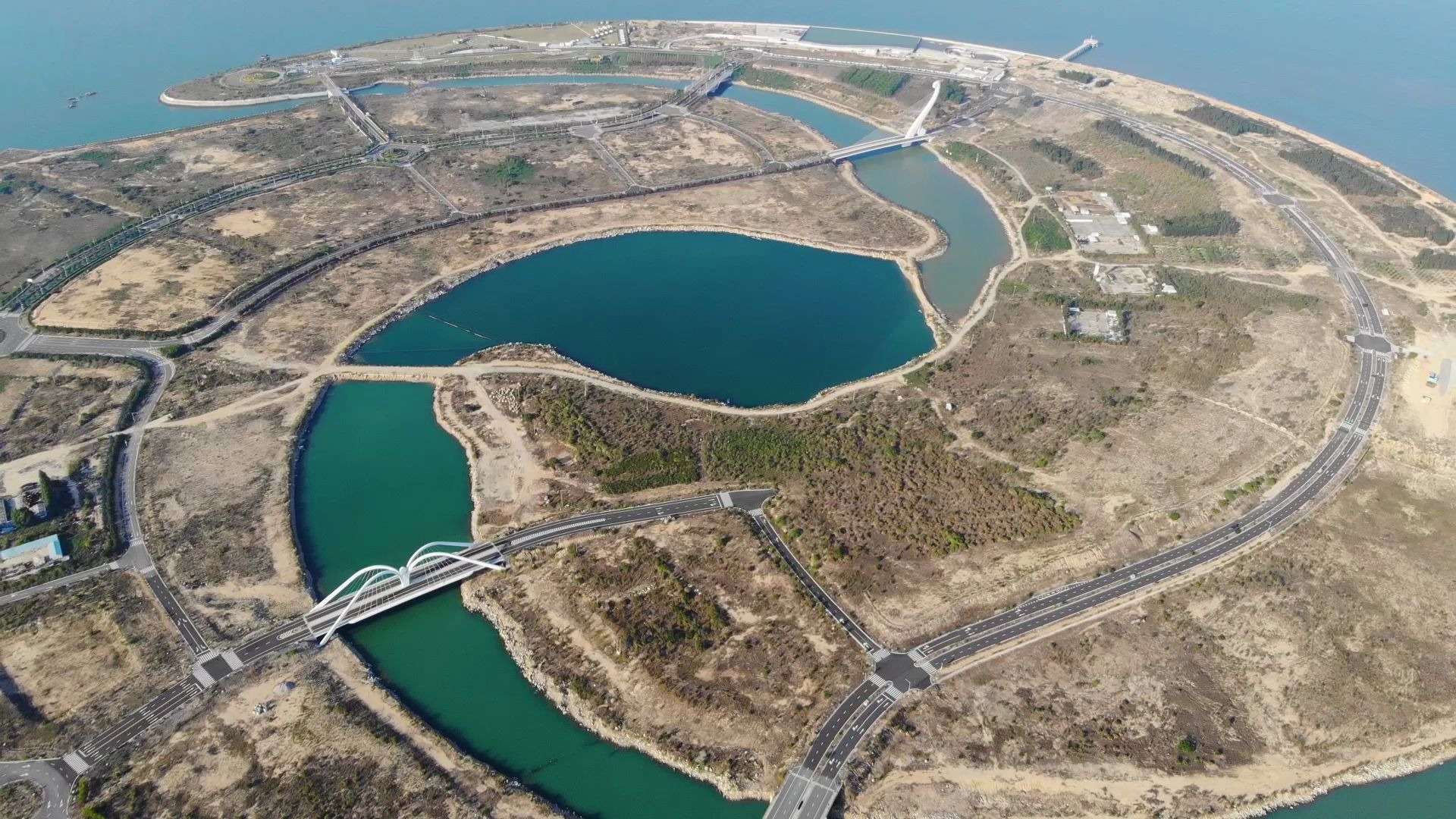 震憾福建漳州双鱼岛大疆air2航拍