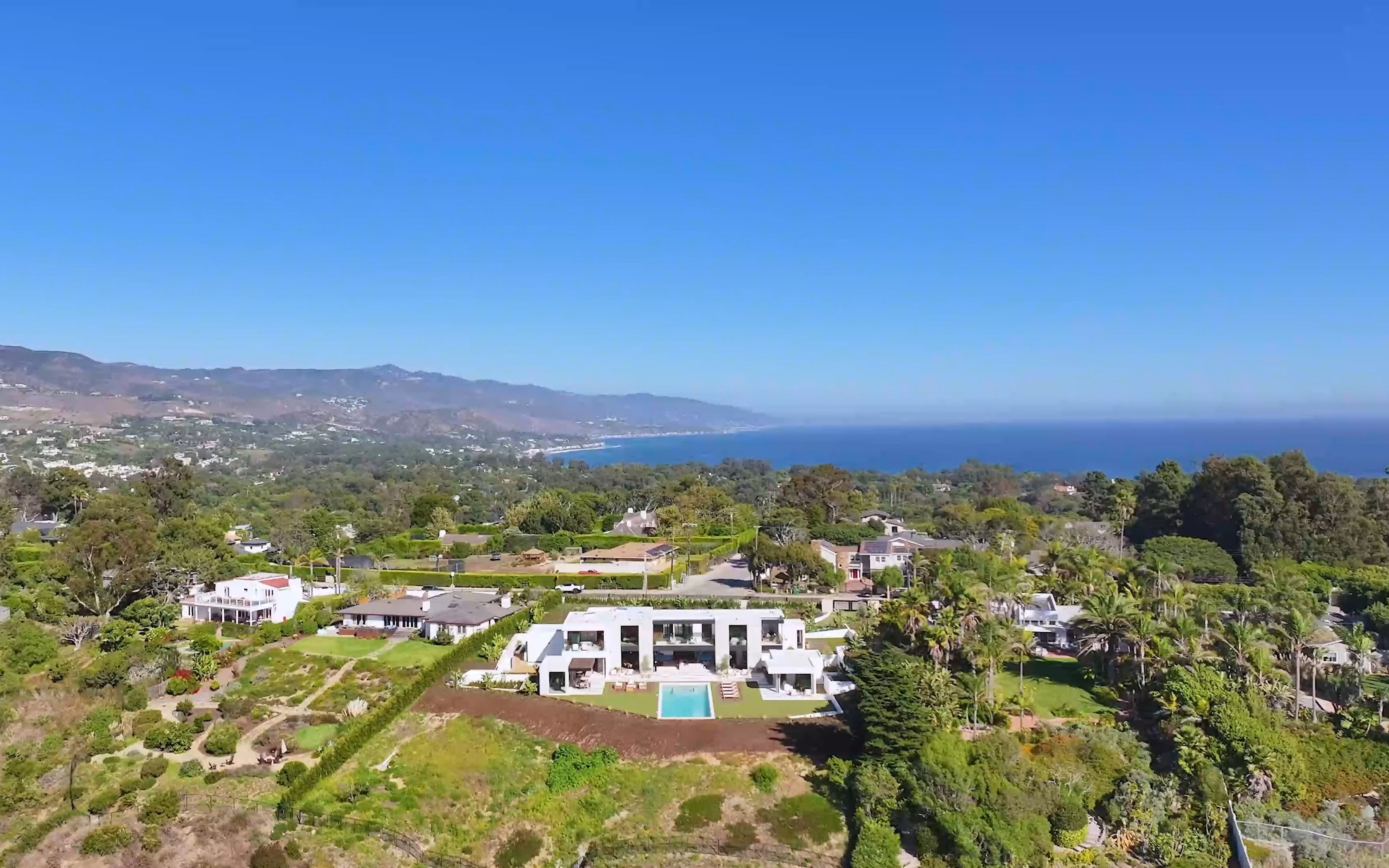 洛杉矶malibu的真海景大豪斯