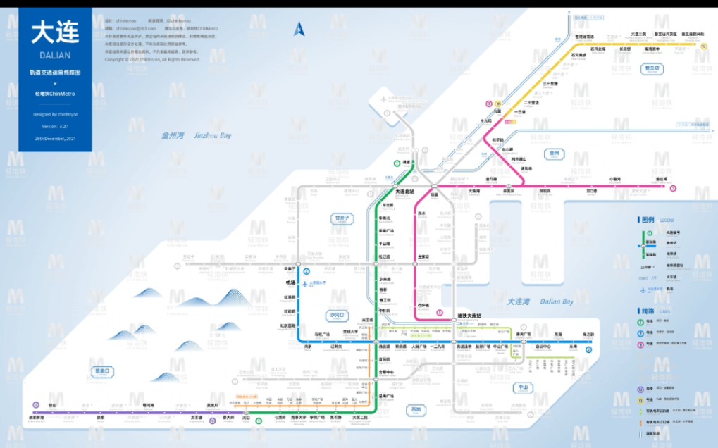 【迷你地铁】大连地铁线路图(2021版)