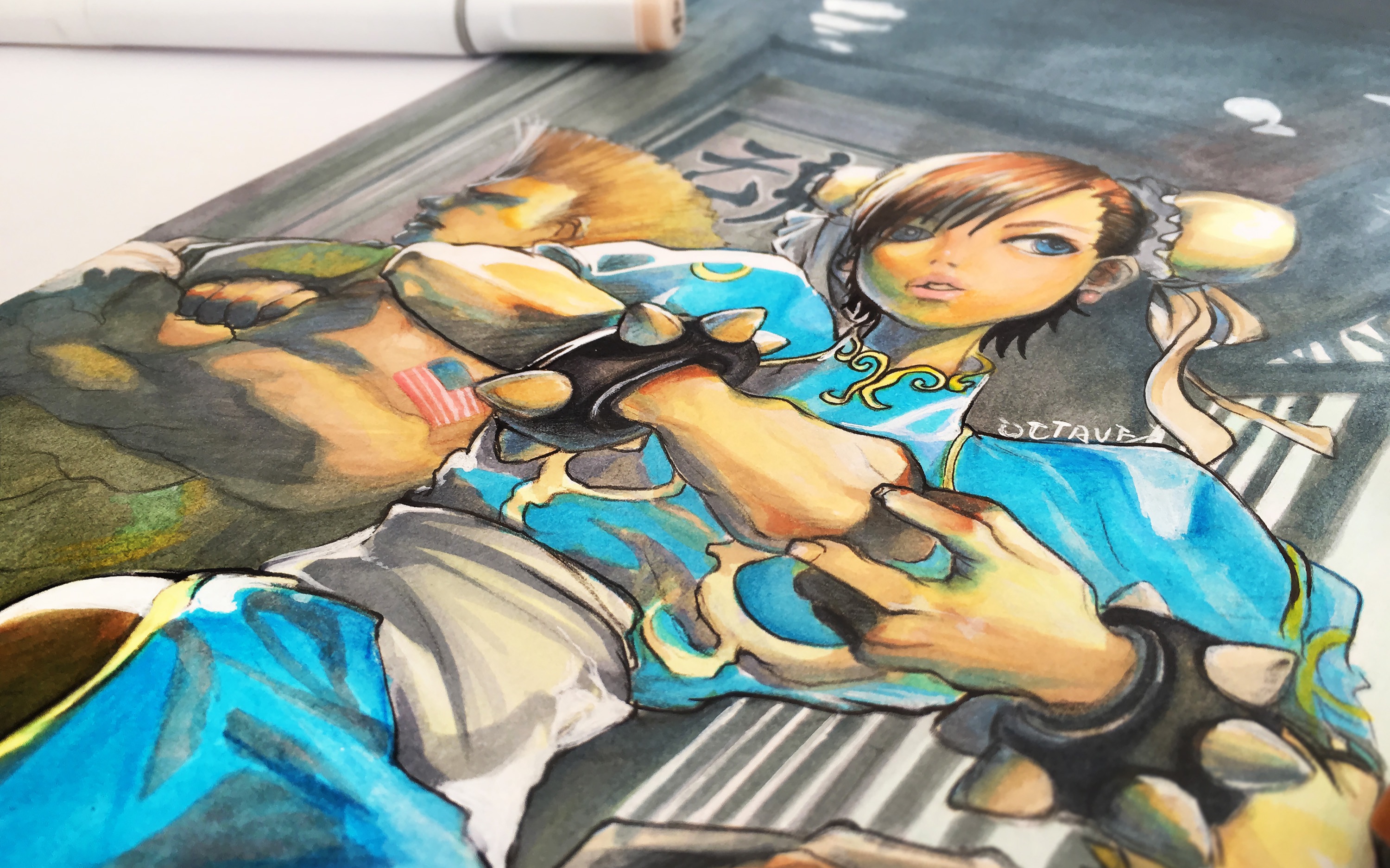 街头霸王——春丽 马克笔厚涂