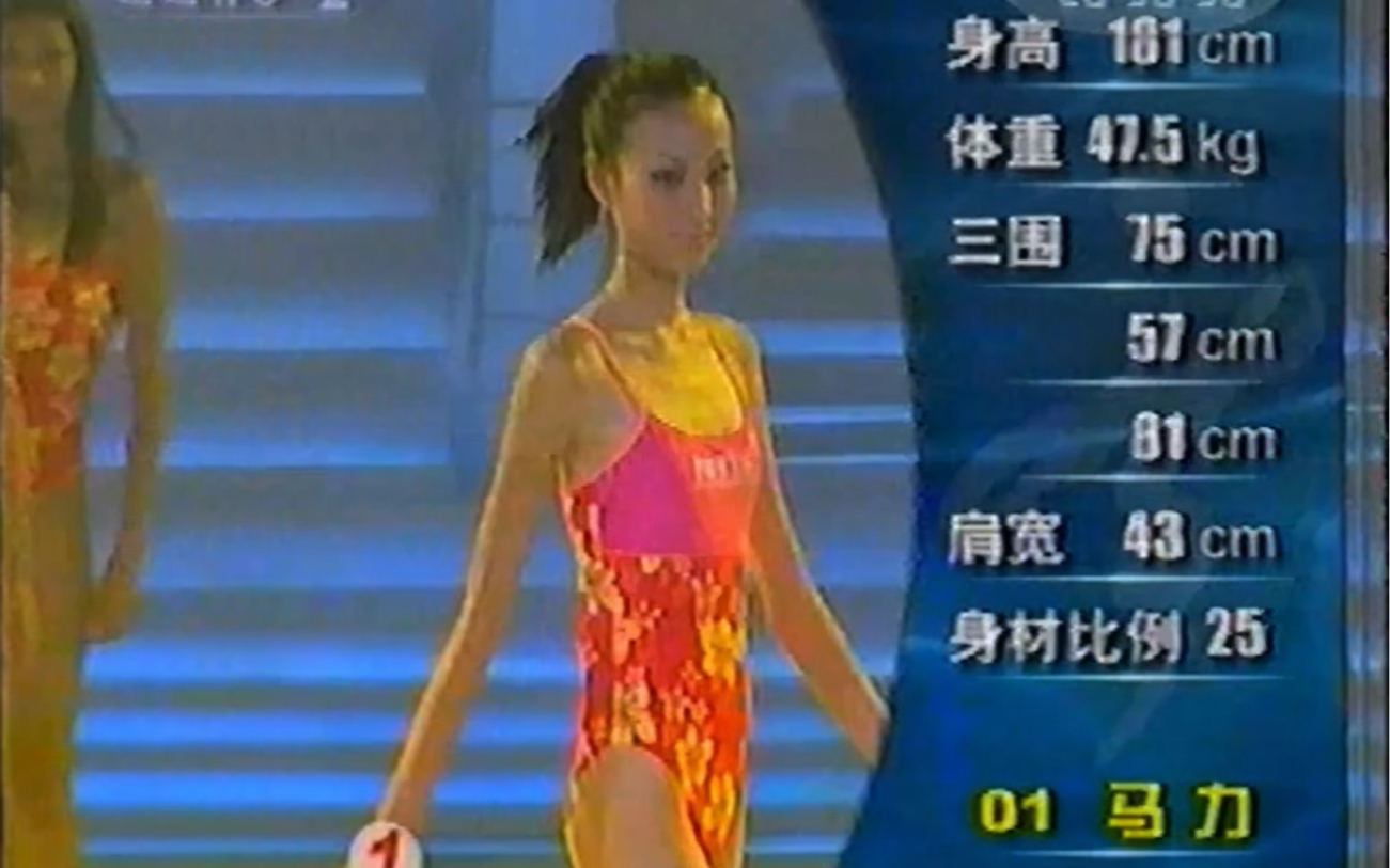 CCTV模特大赛泳装高叉图片