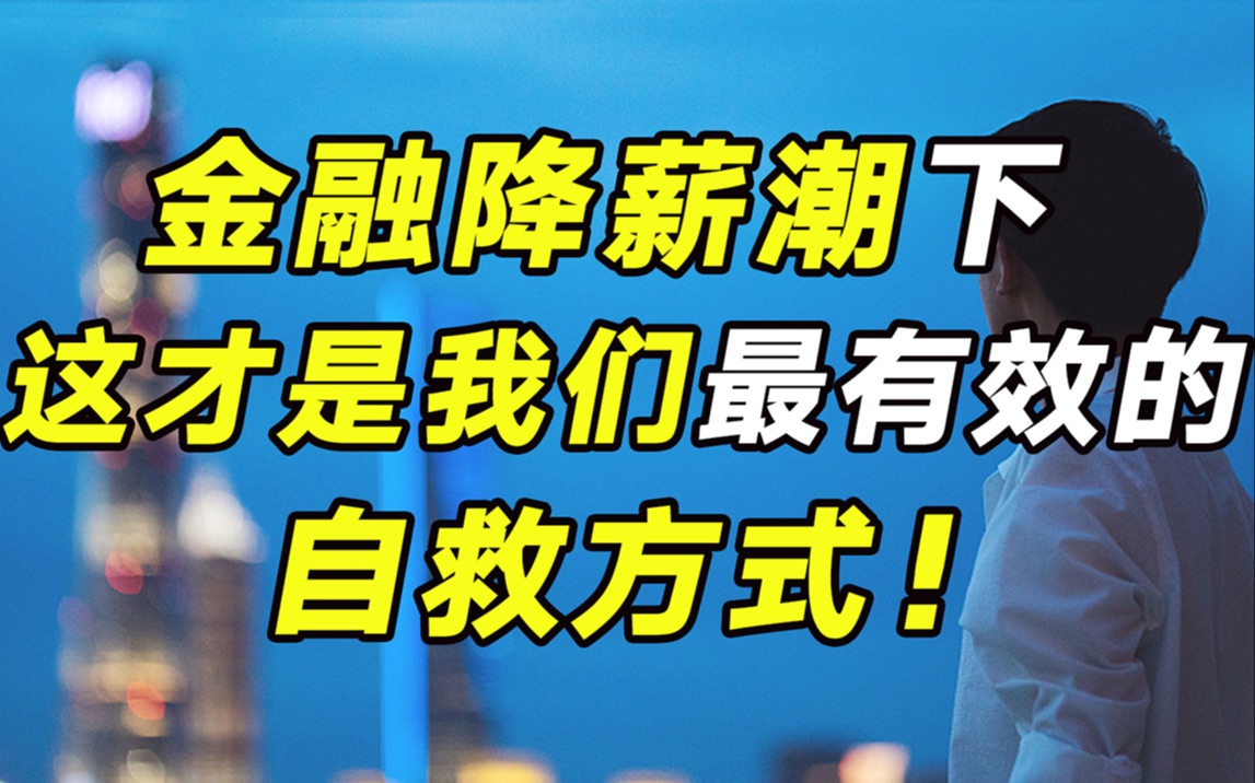 金融降薪潮下,我在这里,发现了金融民工最有效的自救方式……哔哩哔哩bilibili