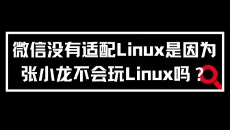 微信没有适配 Linux 是因为张小龙不会玩 Linux 吗？