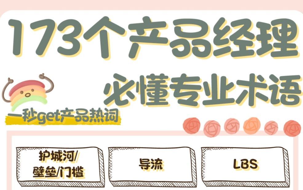 173个产品经理必懂专业术语,你知道几个?哔哩哔哩bilibili