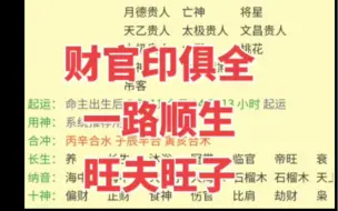 Descargar video: 正财正官正印一路顺生，财官印俱全，可遇不可求，五行流转顺畅，正财格女