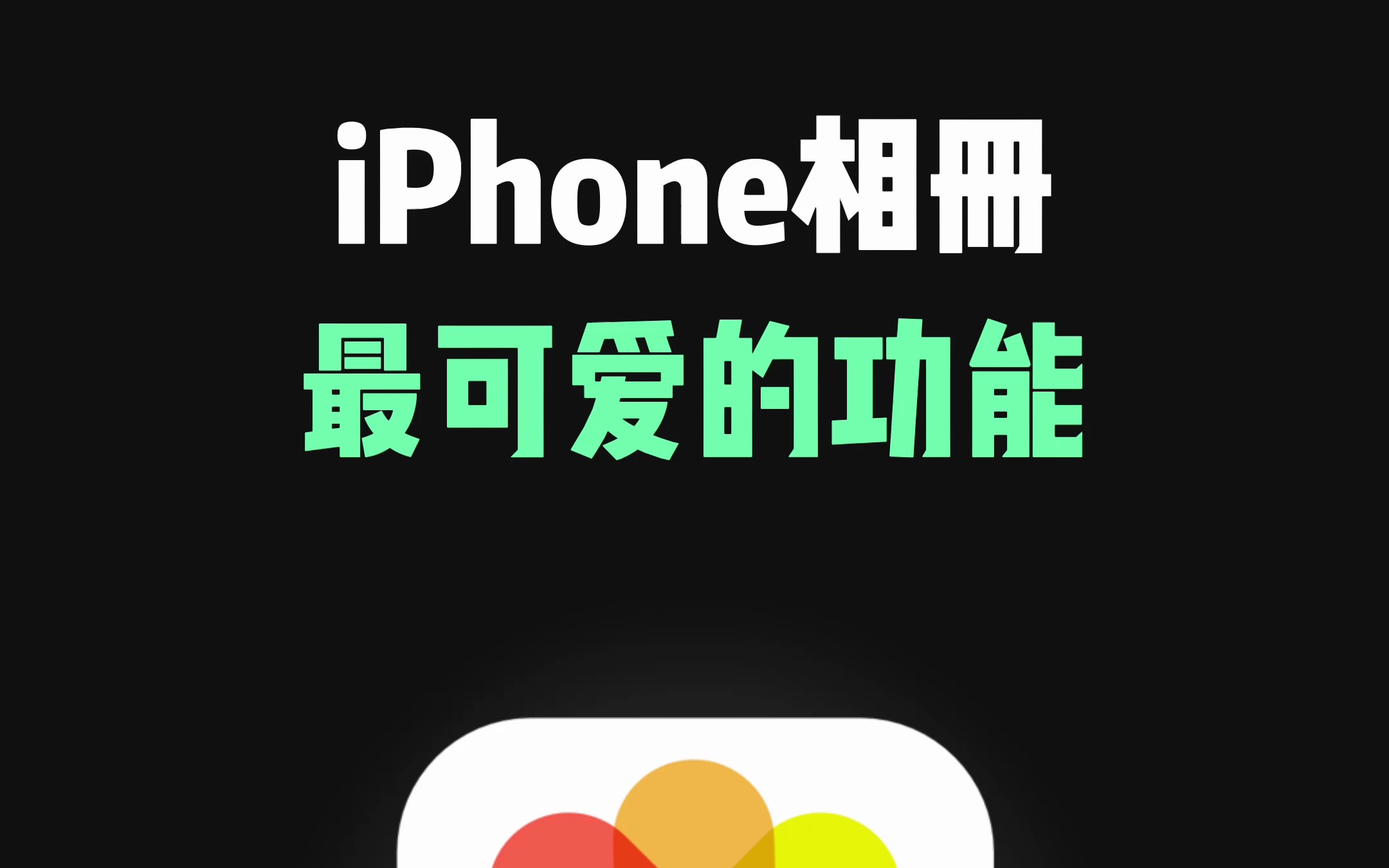 iPhone相册最可爱的功能,自制大头照哔哩哔哩bilibili