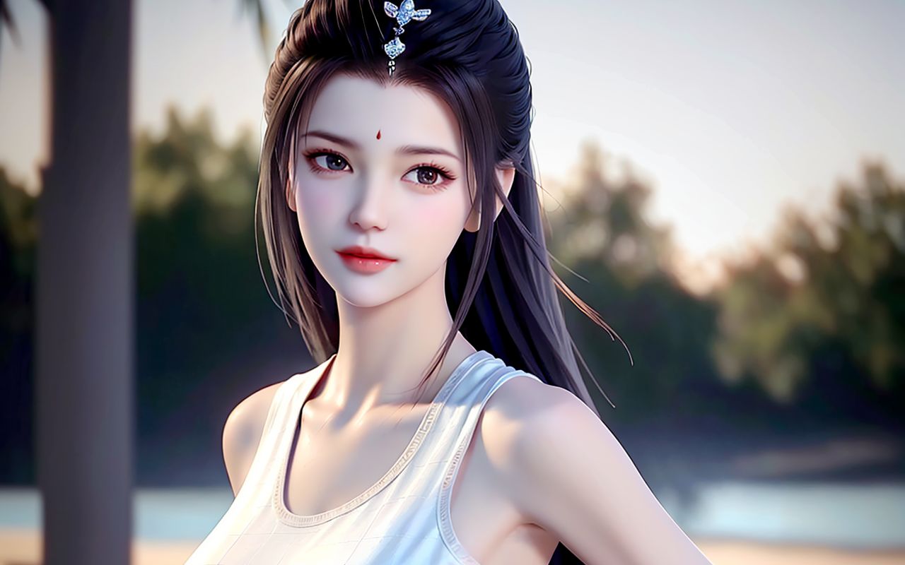 ai国漫女神有琴玄雅,你以为她是冰山美人?其实她是天然呆