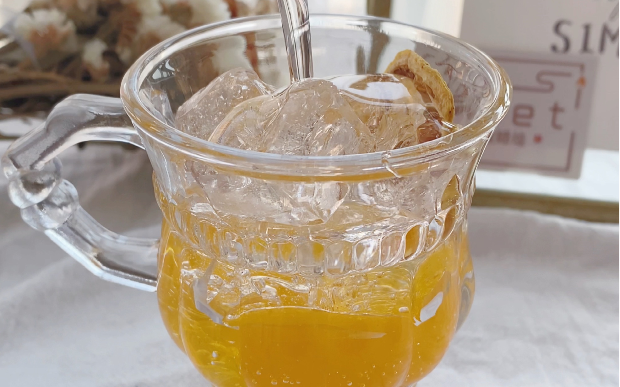 橙子气泡水制作