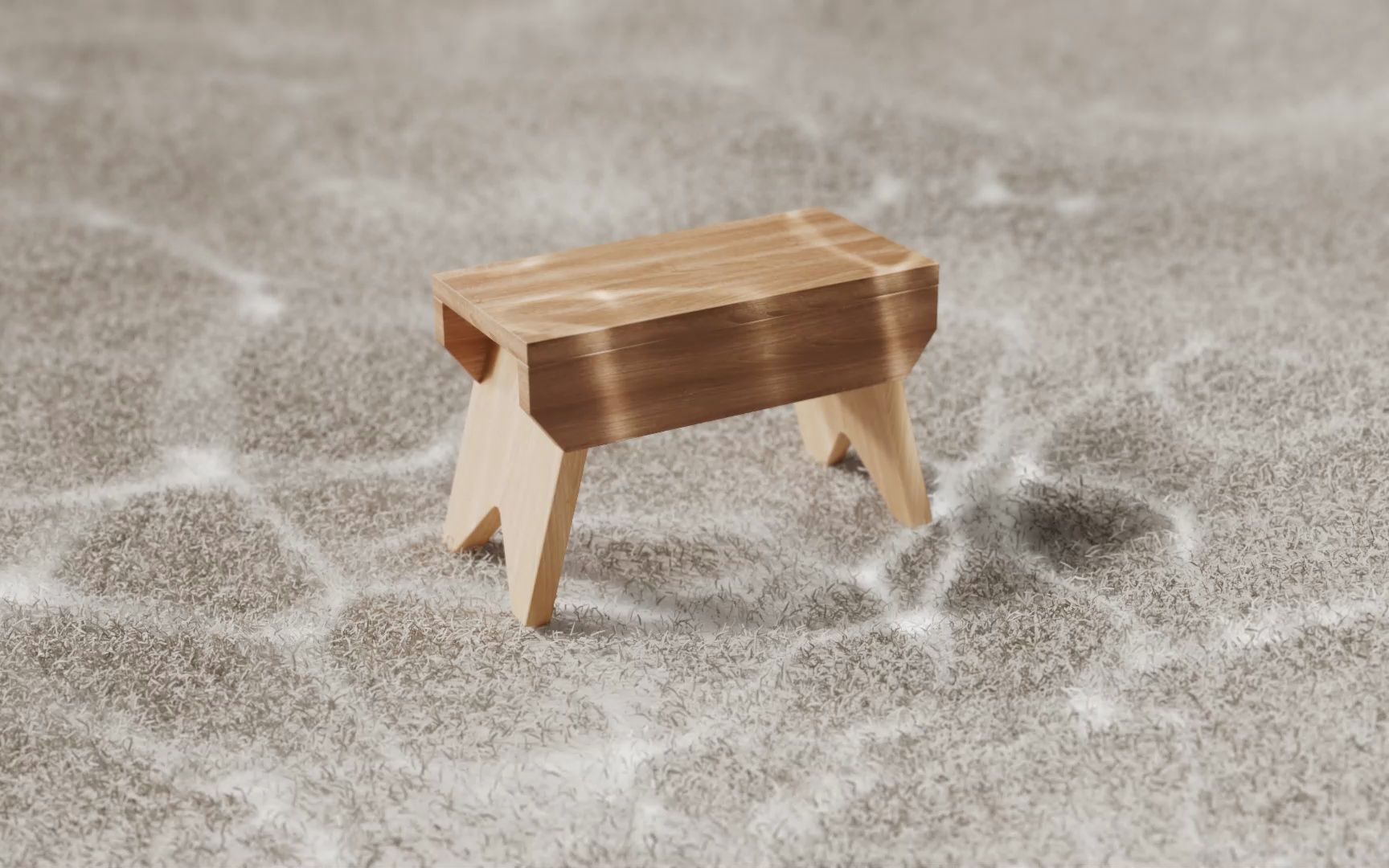 c4d动态广告临摹 环保木凳创意广告oslinchik - oito-nikita proshin