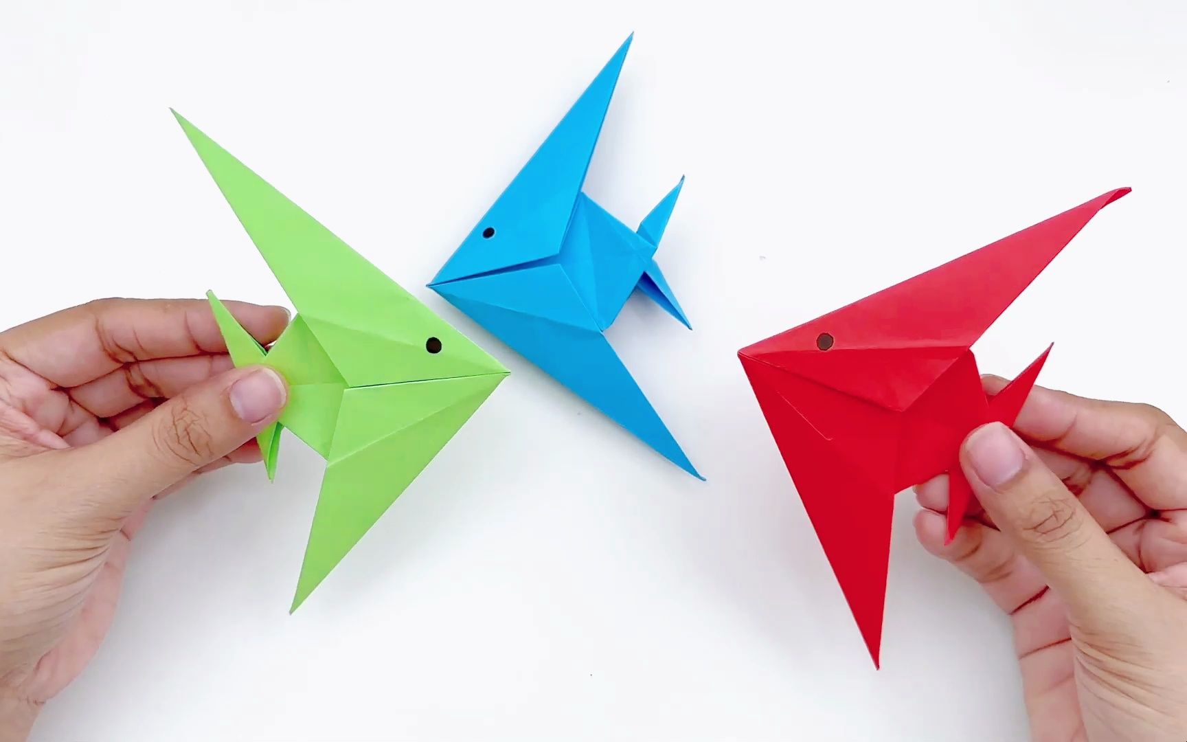折金鱼最简单折纸方法图片