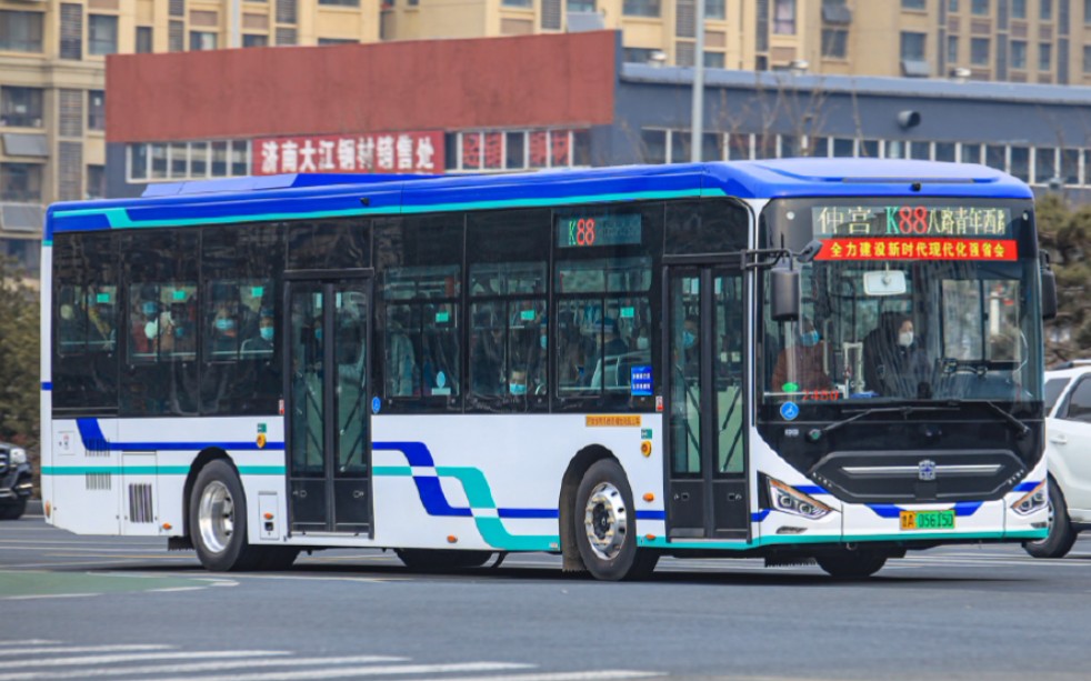 pov26济南公交k88路上行经八路青年西路仲宫全程前方展望