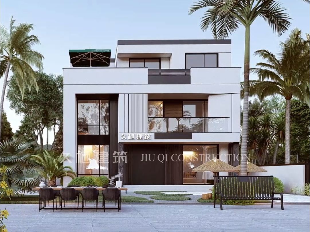 占地112平三层现代风别墅,以极简和利落造就时尚风格