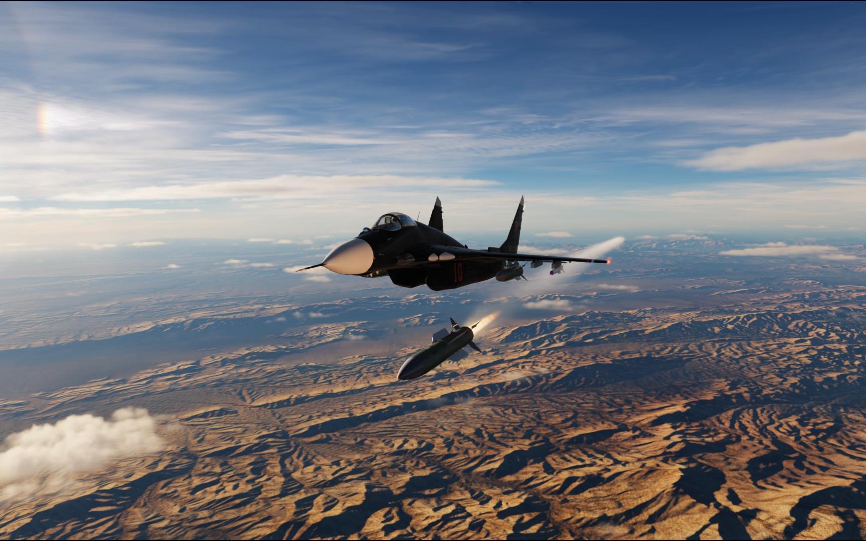 dcs world 米格-29s挂上r-37m超远程空空导弹进行超视距远程击杀敌方