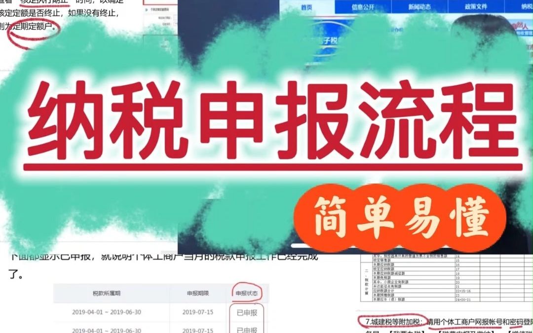 个体工商户纳税申报流程来了,最新最详细!哔哩哔哩bilibili