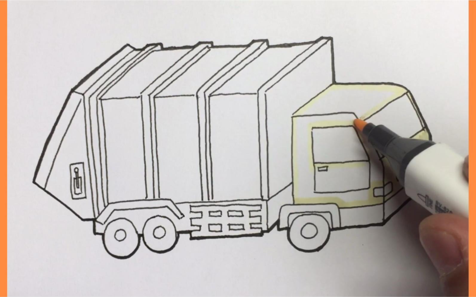 简笔画 垃圾车 绘画教程