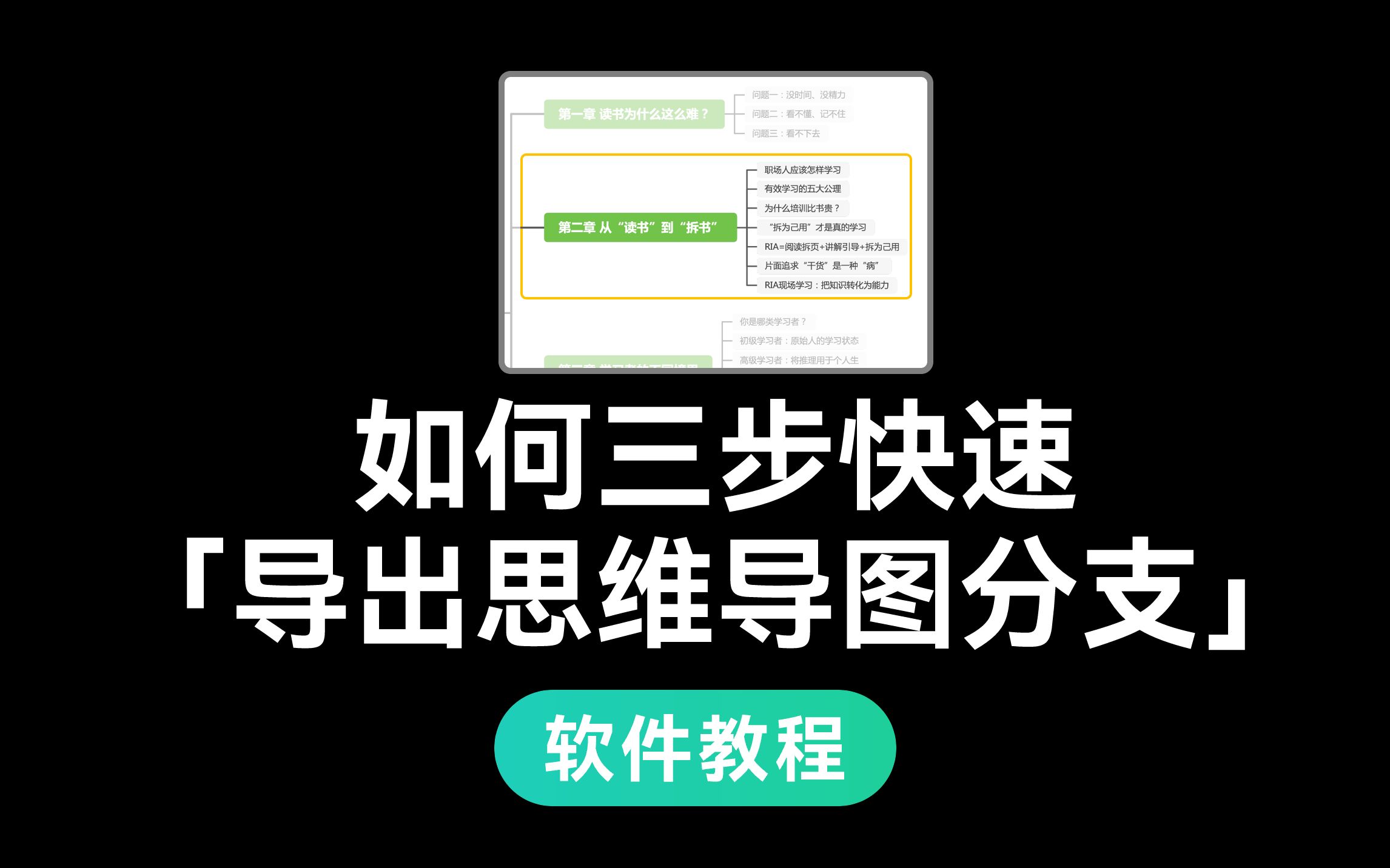 如何快速导出局部思维导图/思维导图分支?哔哩哔哩bilibili