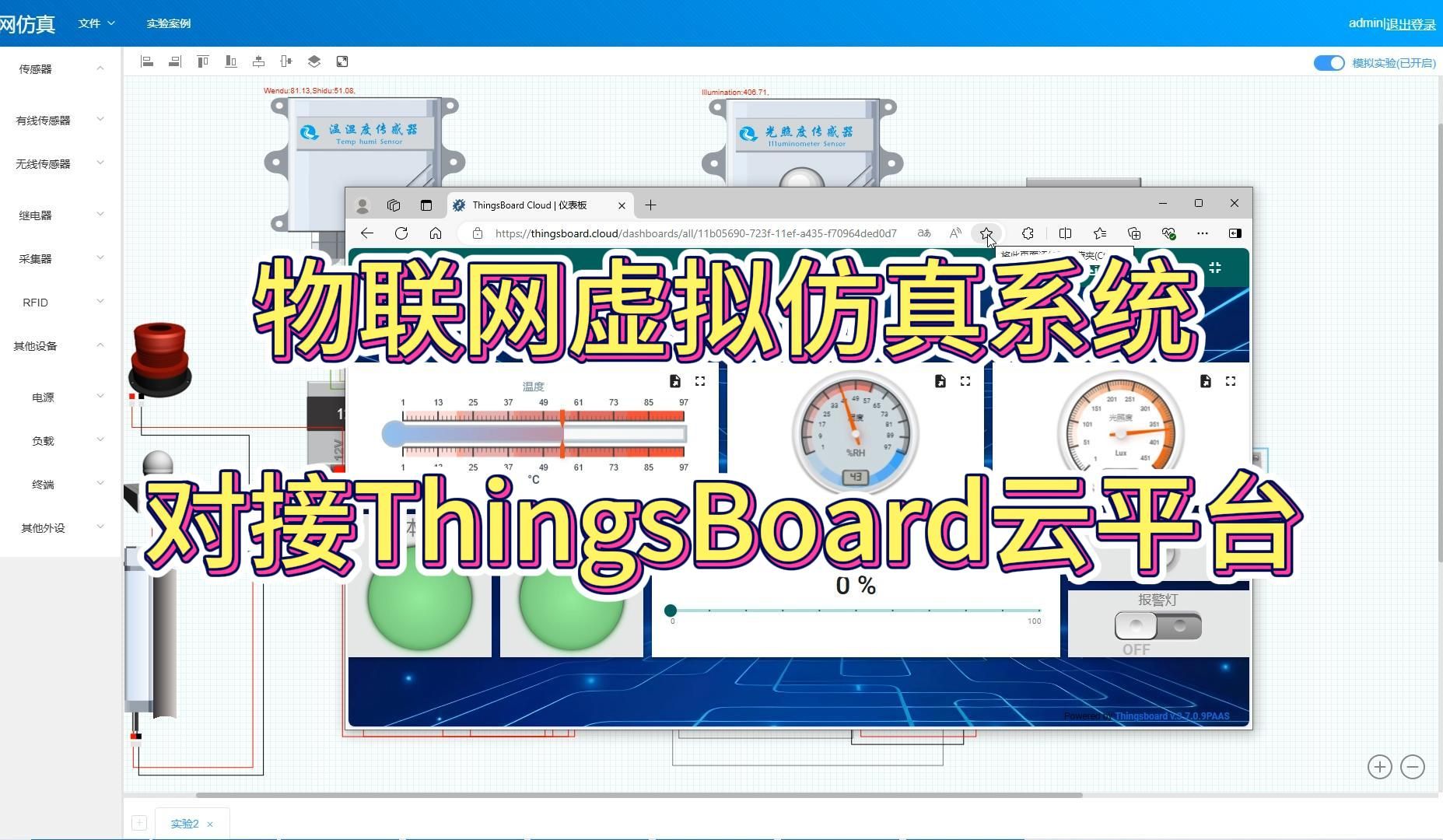 物联网虚拟仿真系统对接ThingsBoard(场景联动)哔哩哔哩bilibili