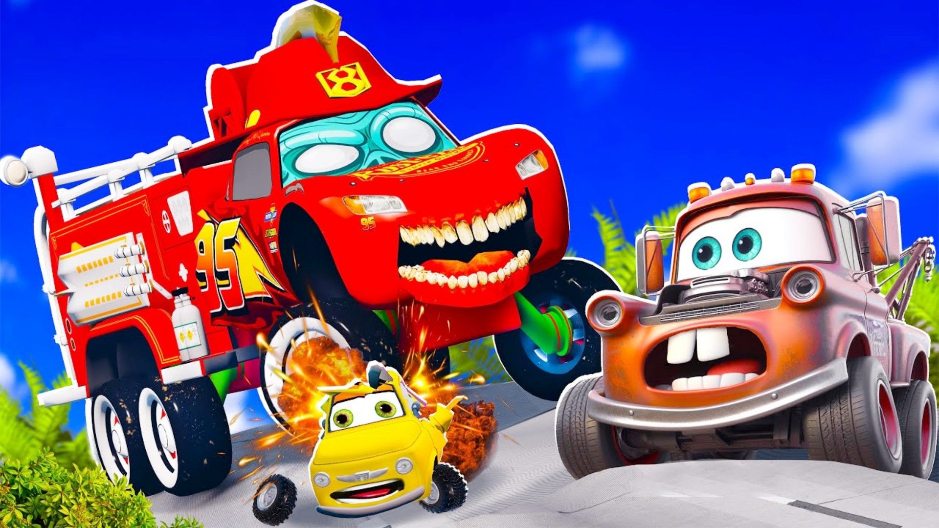 小小汽车深陷怪兽车危难之中,卡特能帮助它逃脱吗?