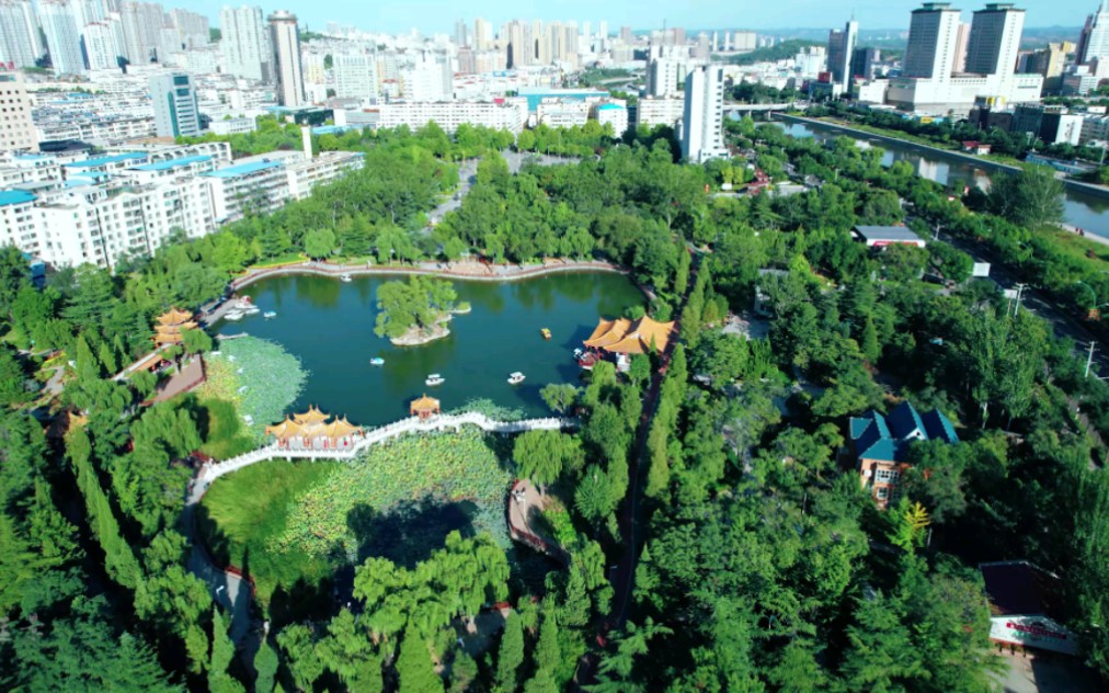 山西阳泉城市中央公园美丽景色