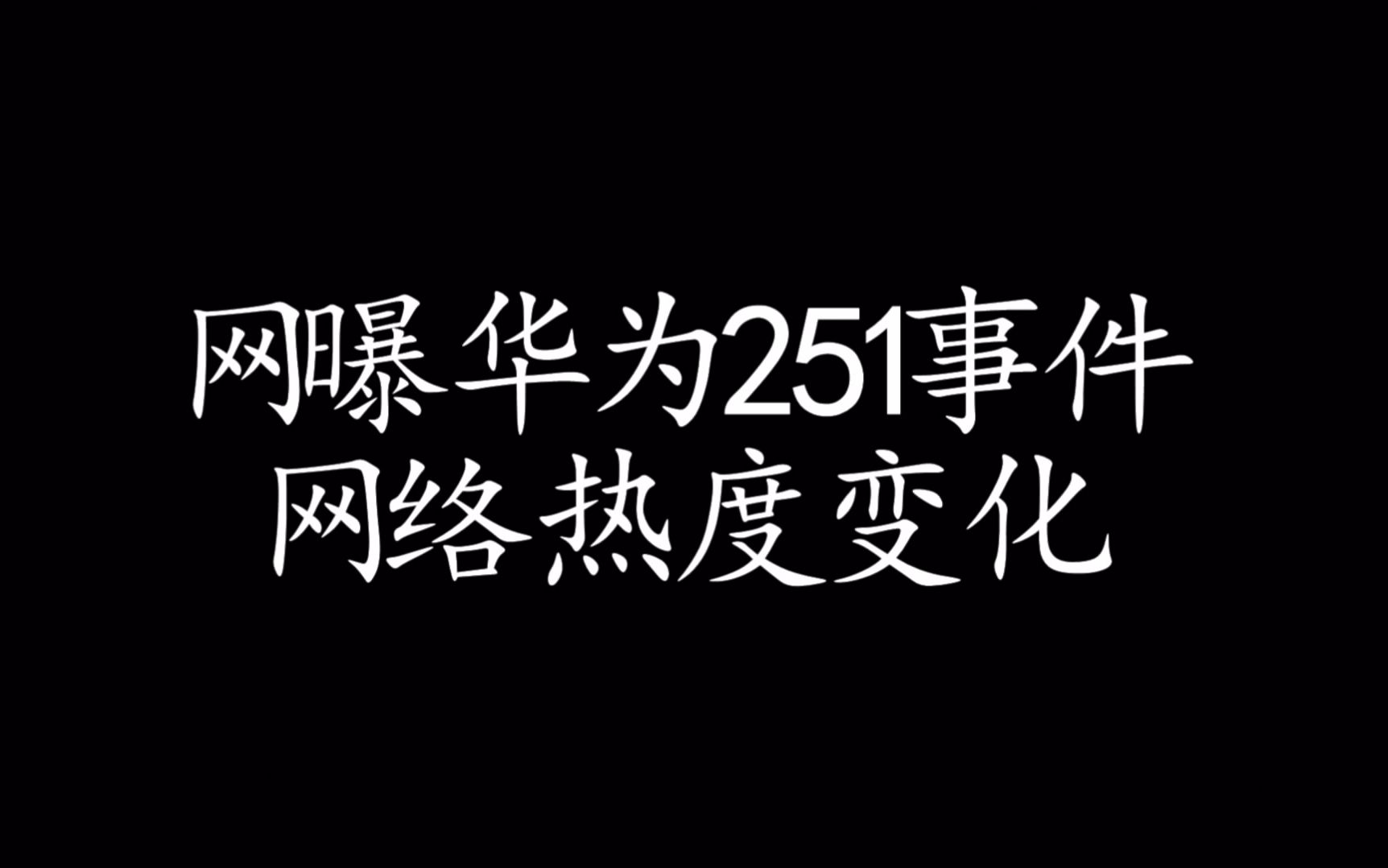 网曝华为251李洪元事件网络热度变化哔哩哔哩bilibili