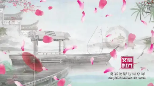 AM43601 琵琶行中国风古典舞蹈水墨江南旗袍走秀舞台背景 led大屏视频素材