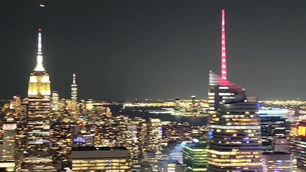 洛克菲勒大楼俯瞰纽约夜景