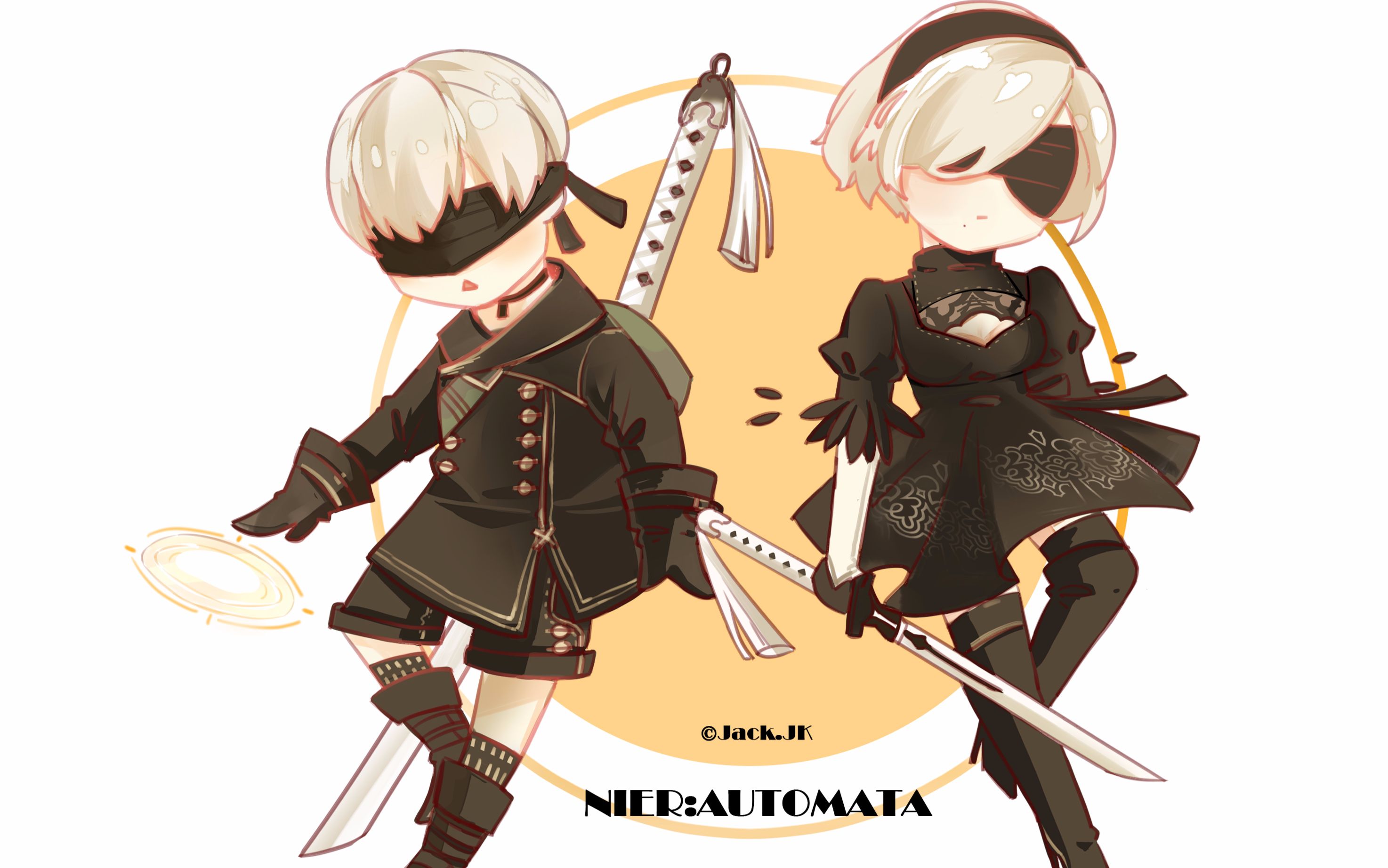 sai板绘尼尔机械纪元q版为9s打call