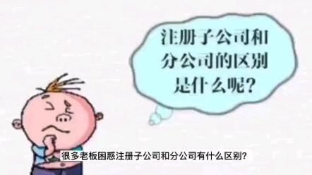 注册子公司和分公司有什么区别?哔哩哔哩bilibili