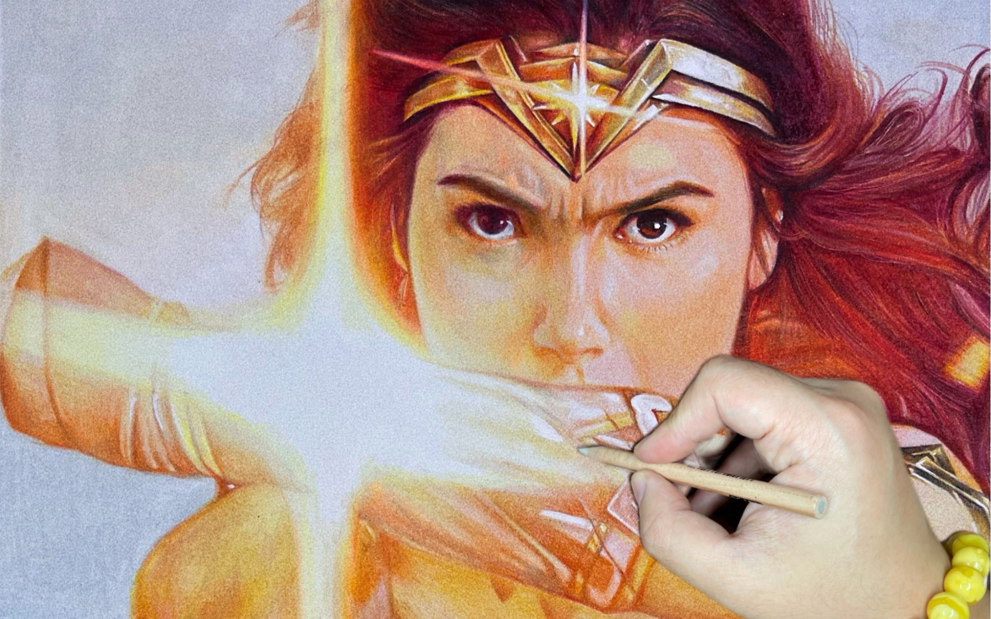 画一张神奇女侠的"boosh"