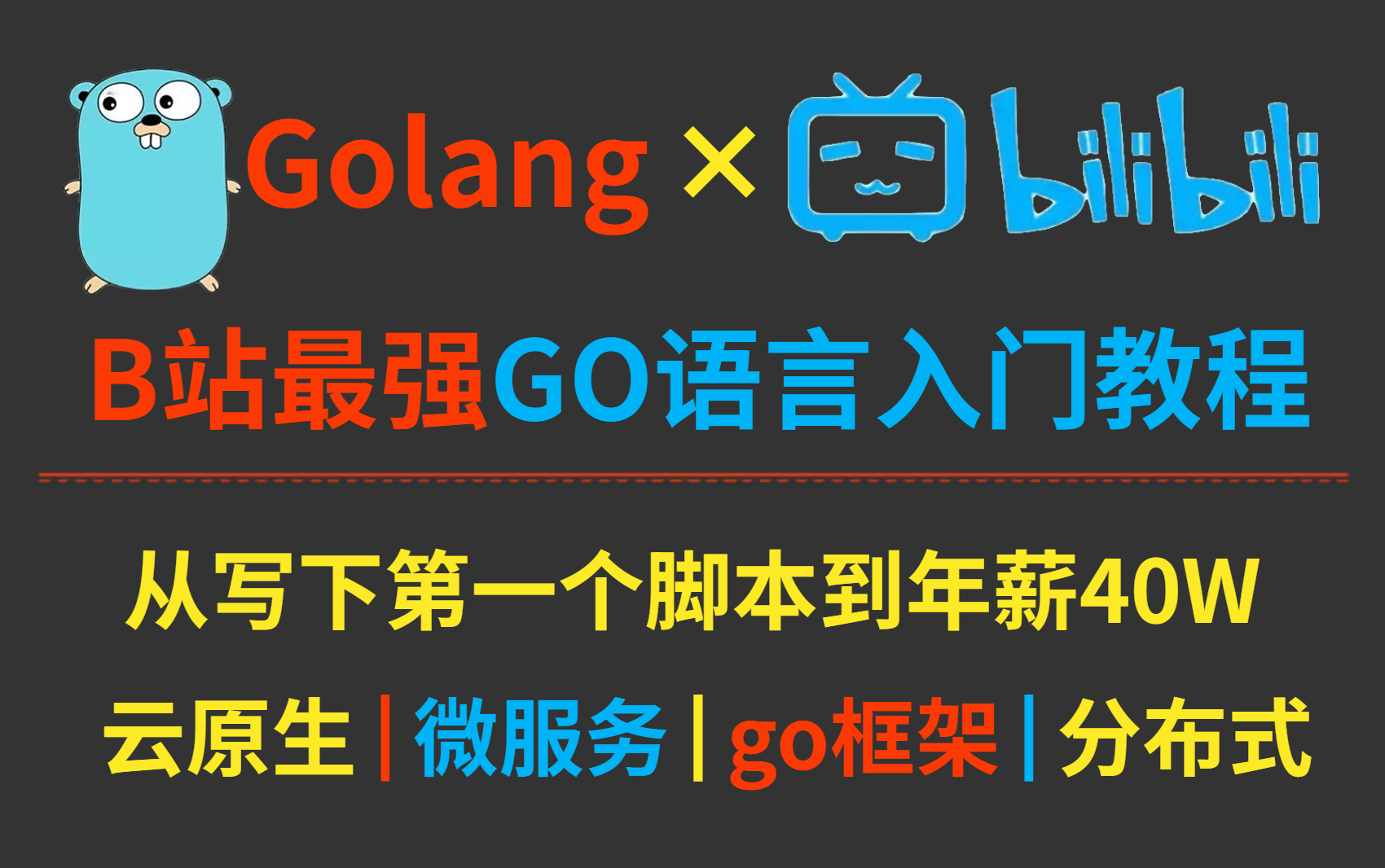 2023B站最强Golang云原生入门教程,从写下第一个脚本到年薪40W.本教程包含(Go语言/分布式/微服务/DevOps/k8s二开)哔哩哔哩bilibili