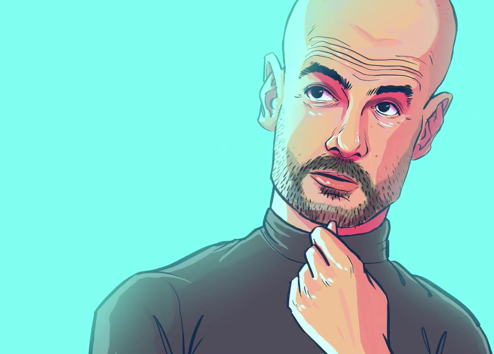 足球漫画教你画瓜迪奥拉