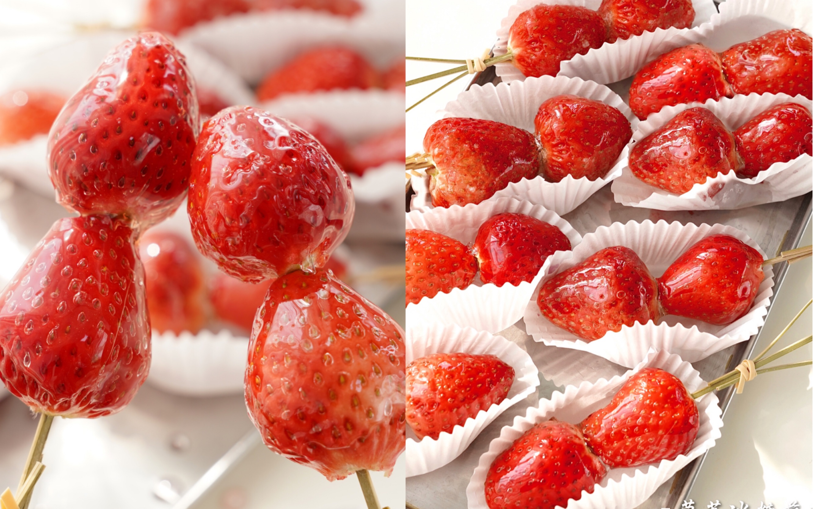 草莓冰糖葫芦图片高清图片
