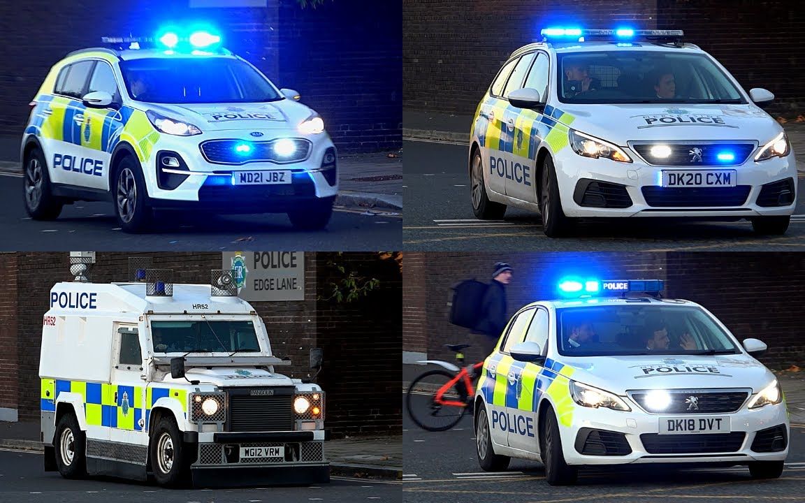 路虎装甲车出警!英国默西赛德郡警方警车出警合集_哔哩哔哩_bilibili
