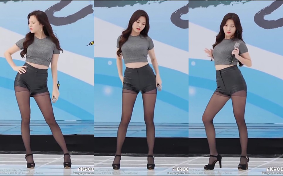 黑丝高跟五亿韩元大长腿韩国女团girlsday金亚荣性感热舞饭拍2