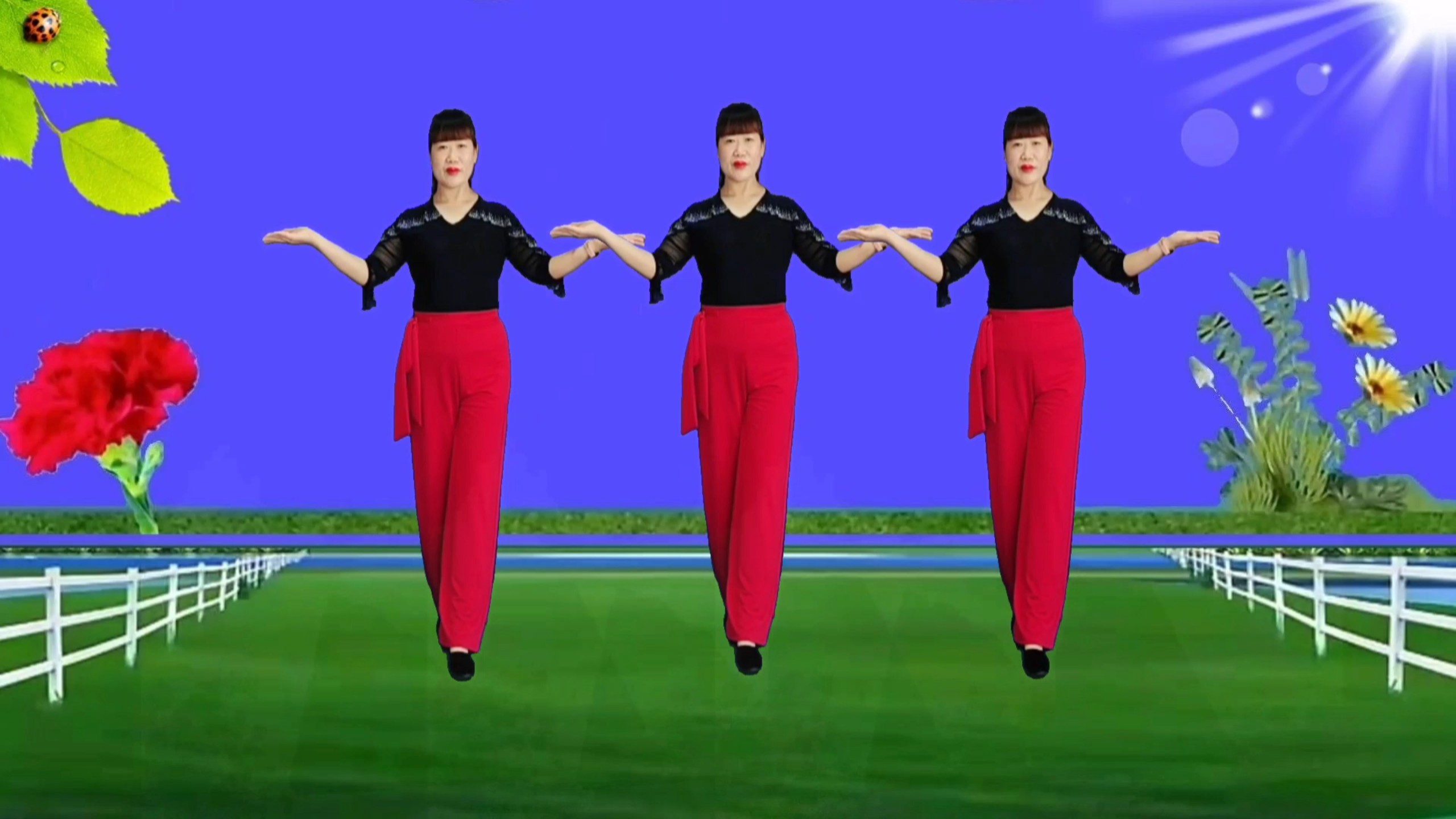 新歌新舞《风雨里的玫瑰》旋律欢快，句句入心，好听好看又好学