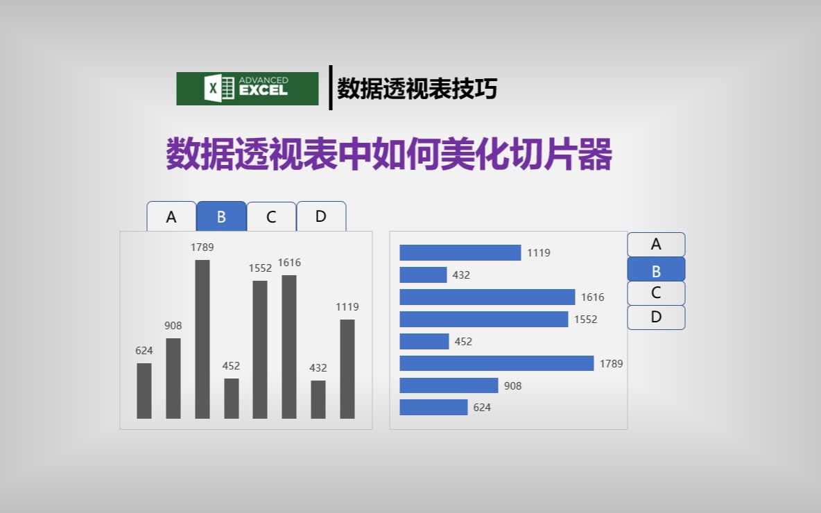 活动作品excel数据透视表切片器的美化